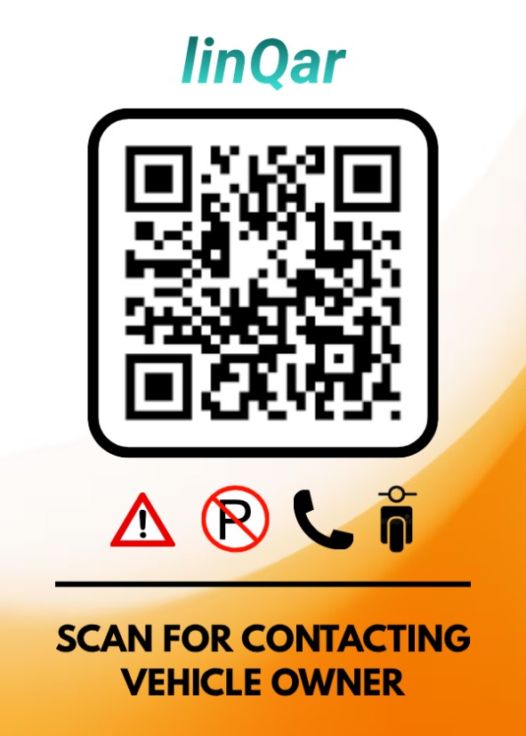 (Pack of 2) linQar Car & Bike Parking Tag